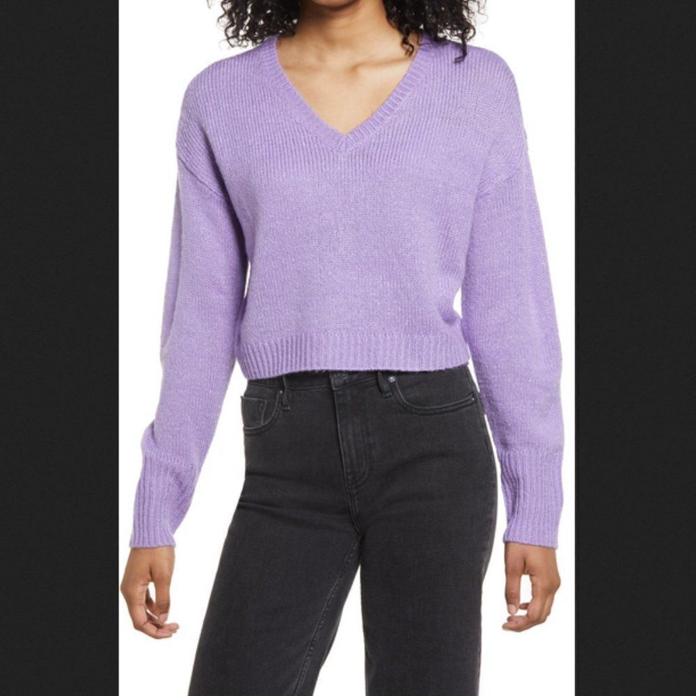 5/$25 Summer Sale!!!  BP Purple Cropped Knit Sweater‎